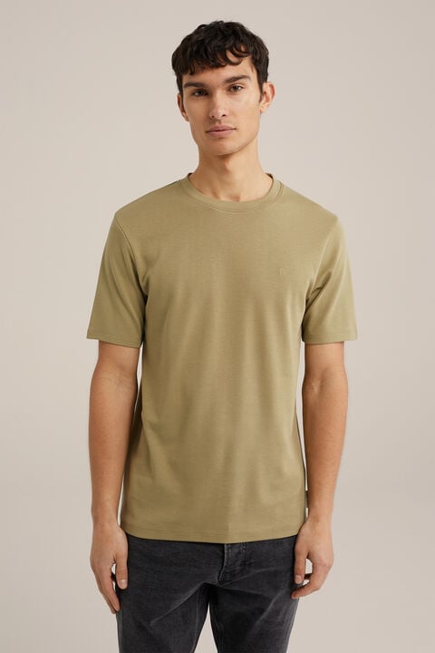 we fashion slim fit T-shirt Olijfgroen
