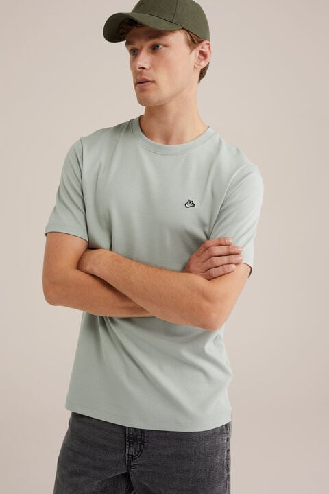 we fashion Slim fit T-shirt Pastelgroen