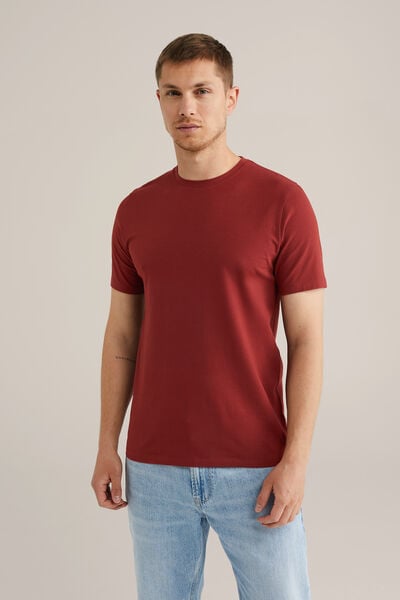 We Fashion Slim Fit T-shirt Roestbruin