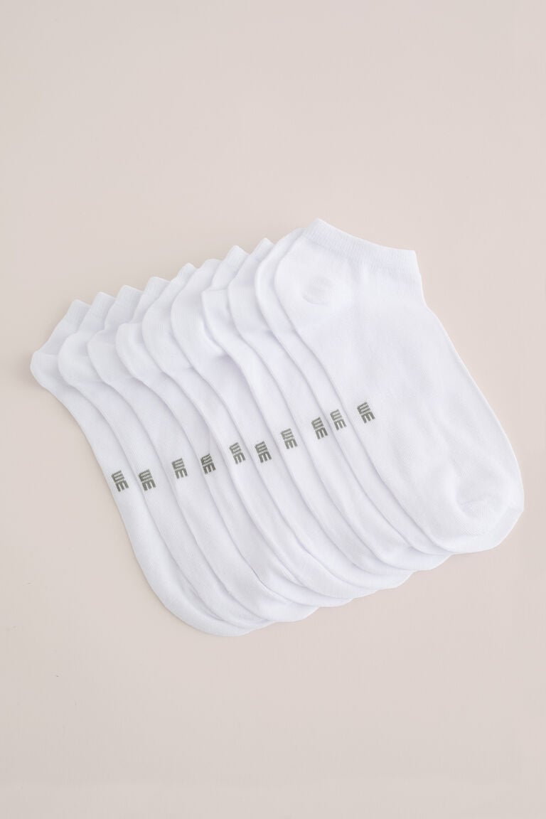 We Fashion Sneaker Sokken 10-pack Wit