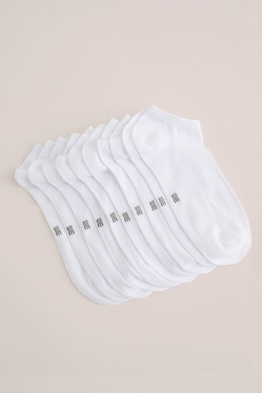 We Fashion Sneaker Sokken 10-pack Wit