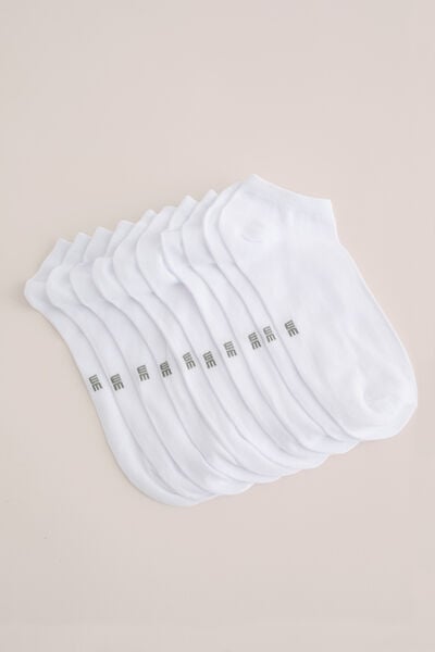 We Fashion Sneaker Sokken 10-pack Wit