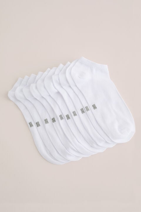 we fashion sneaker sokken 10-pack Wit