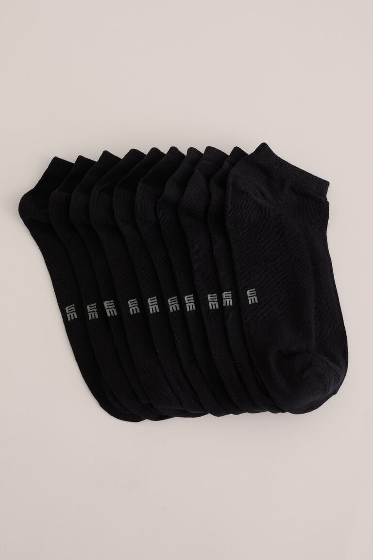 We Fashion Sneaker Sokken 10-pack Zwart