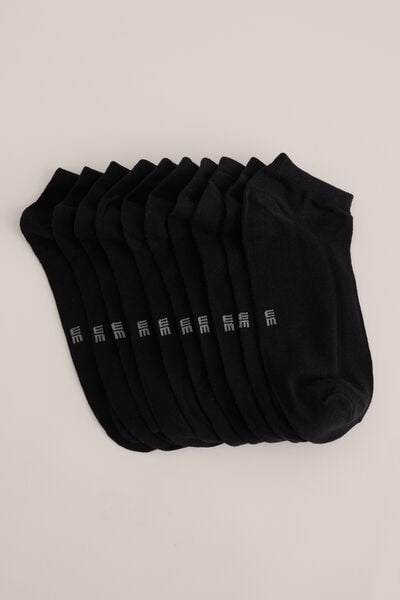 We Fashion Sneaker Sokken 10-pack Zwart