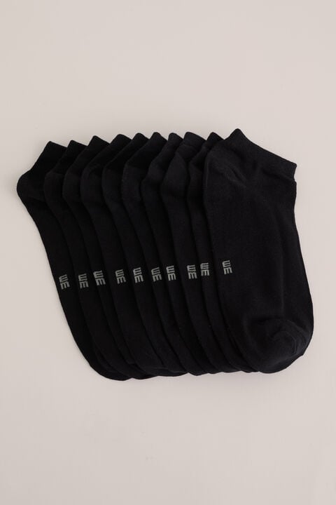 we fashion sneaker sokken 10-pack Zwart