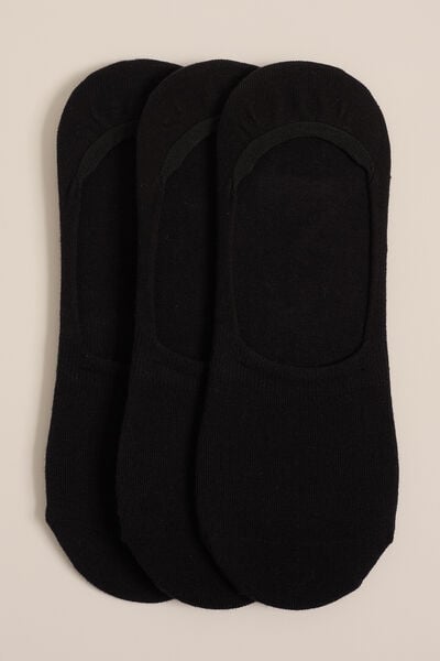 We Fashion Sneakersokken 3-pack Zwart