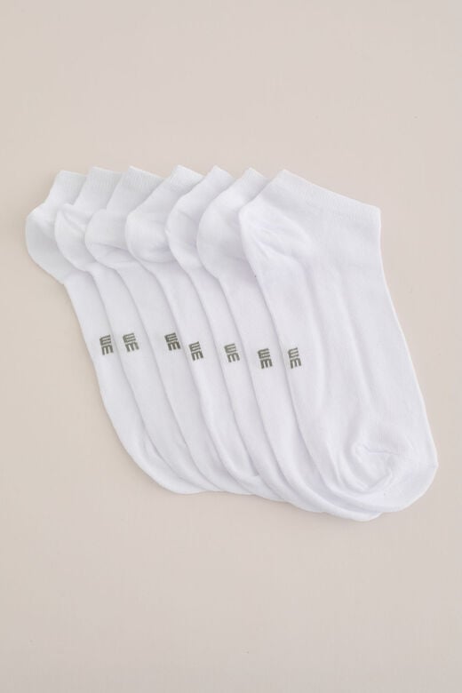 We Fashion Sneakersokken 7-pack Wit