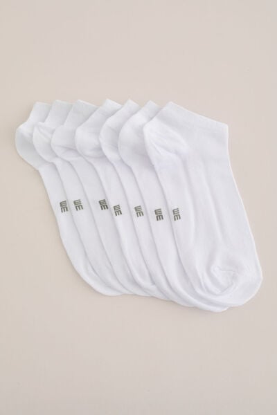 We Fashion Sneakersokken 7-pack Wit