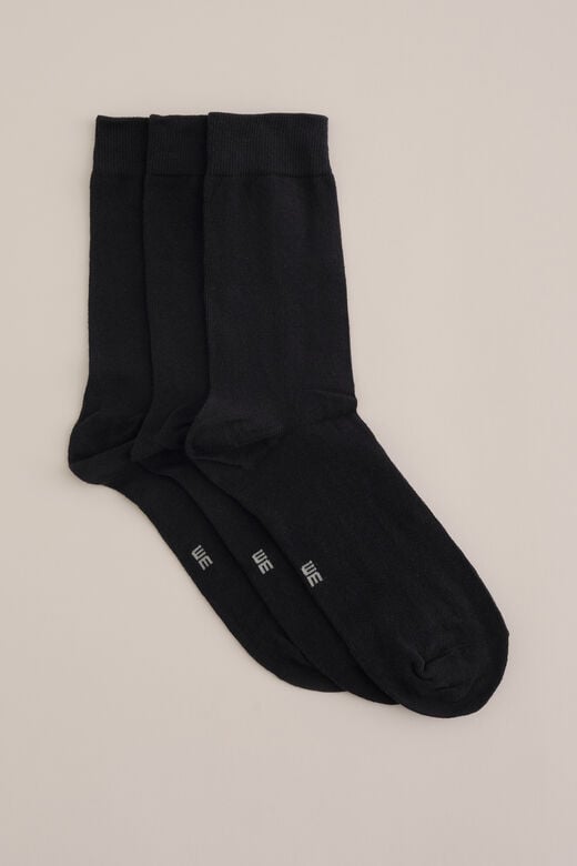 We Fashion Sokken 3-pack Zwart