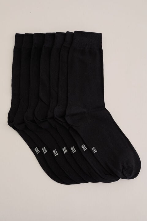 We Fashion Sokken 7-pack Zwart