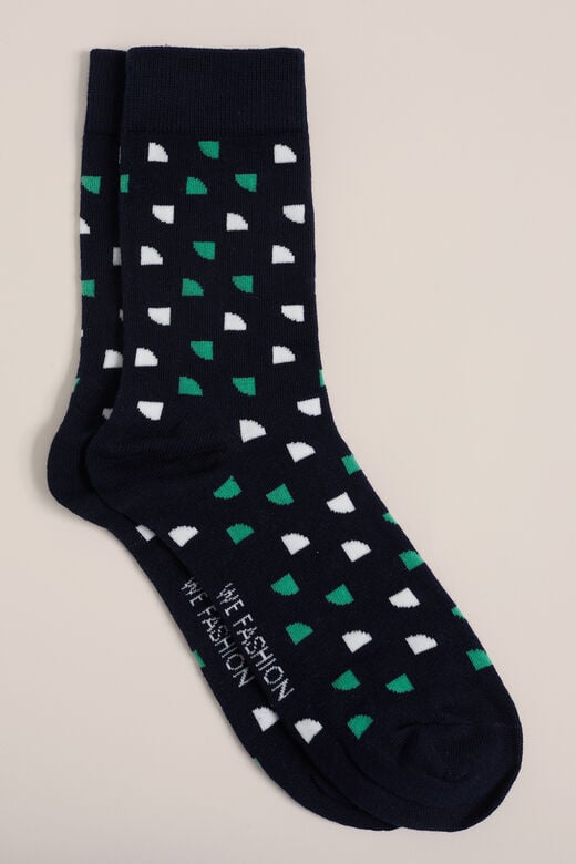 We Fashion Sokken Met Dessin Donkerblauw