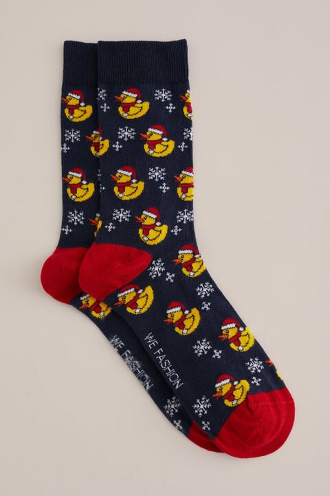 we fashion sokken met dessin Donkerblauw