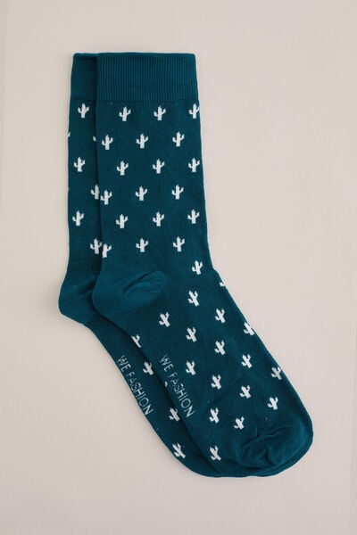 We Fashion Sokken Met Dessin Donkerblauw