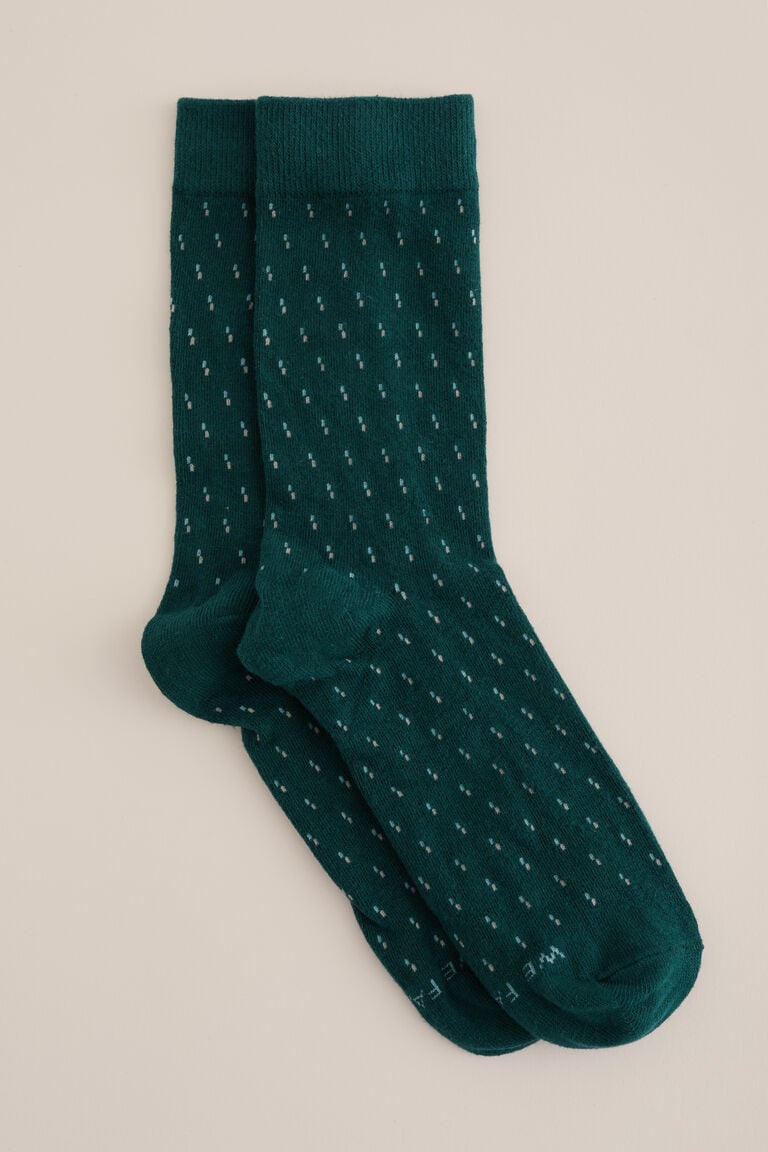 We Fashion Sokken Met Dessin Donkergroen