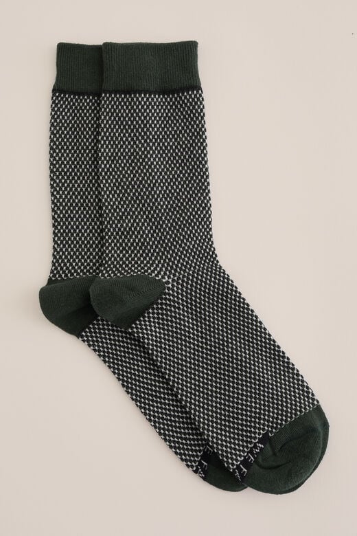 We Fashion Sokken Met Dessin Donkergroen