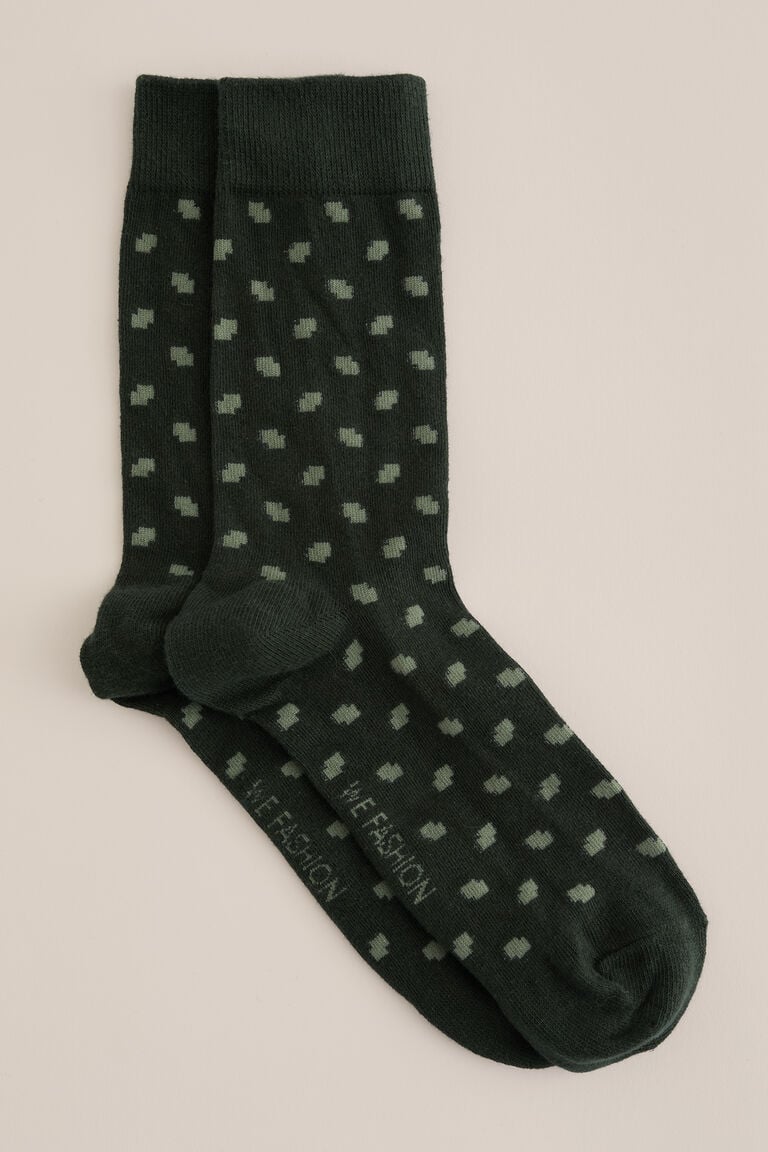We Fashion Sokken Met Dessin Donkergroen