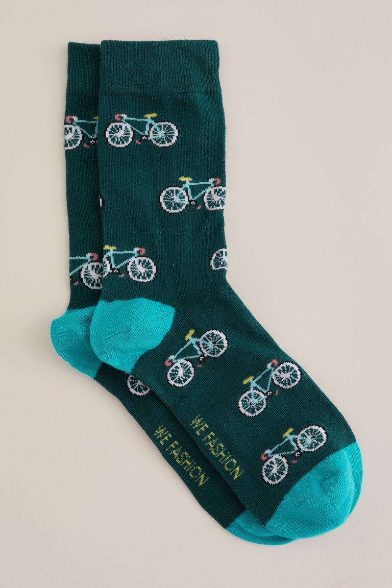 We Fashion Sokken Met Dessin Groen