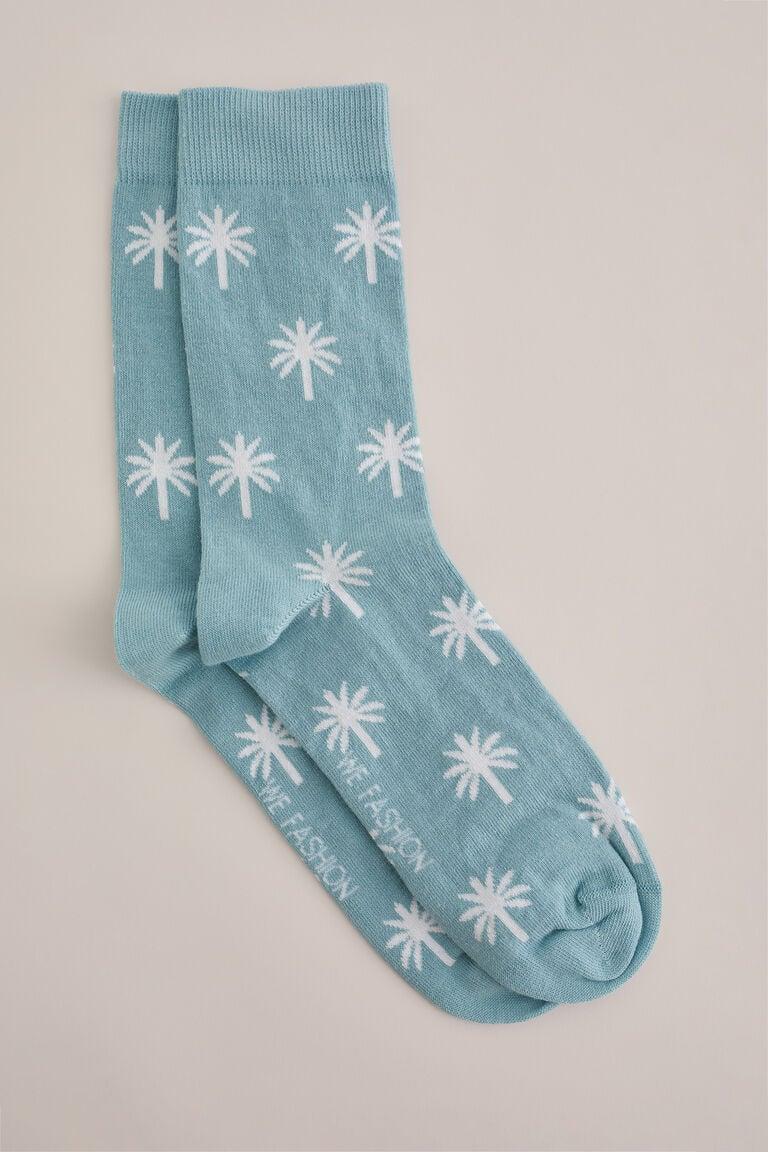 We Fashion Sokken Met Dessin Lichtblauw