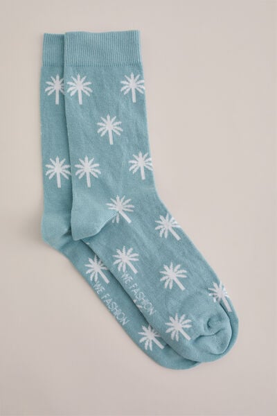 We Fashion Sokken Met Dessin Lichtblauw