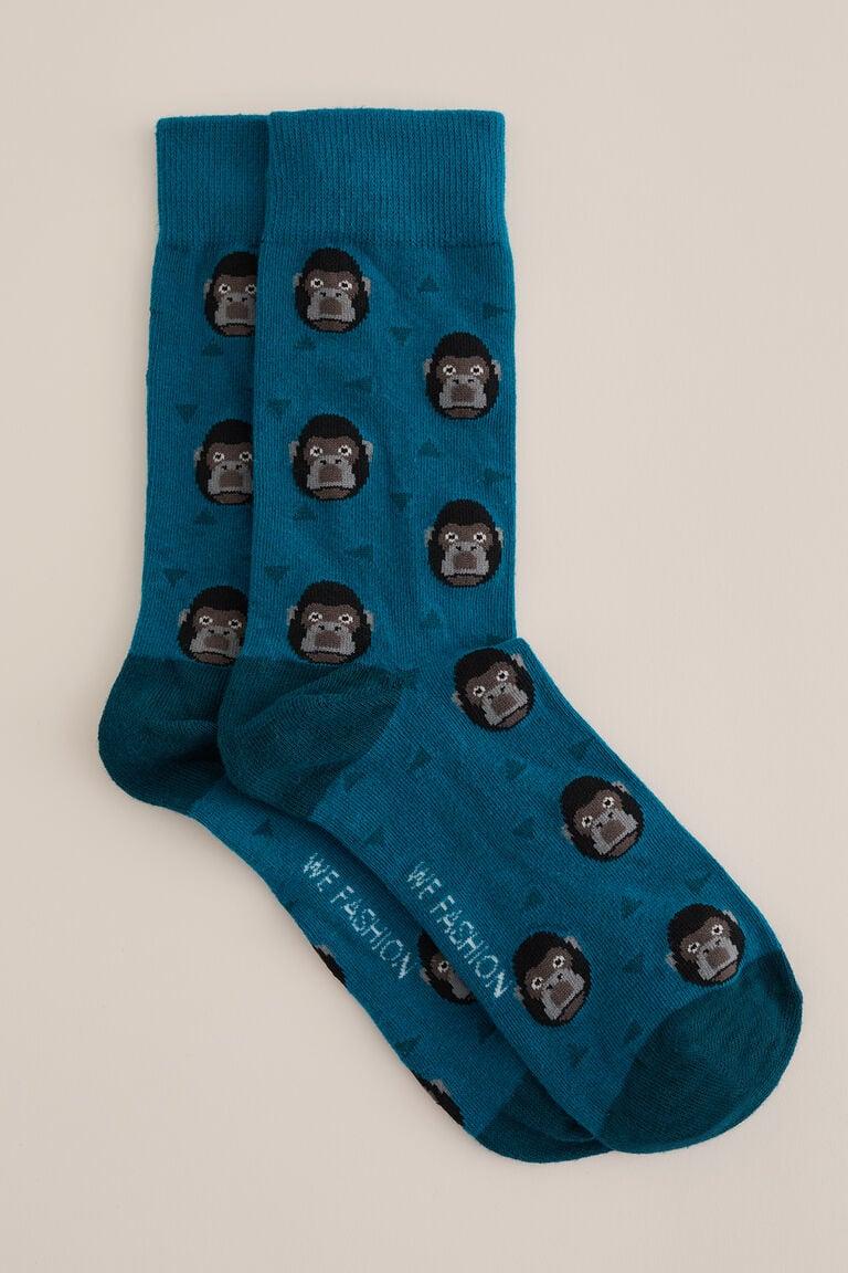 We Fashion Sokken Met Dessin Petrol
