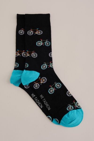 We Fashion Sokken Met Dessin Zwart