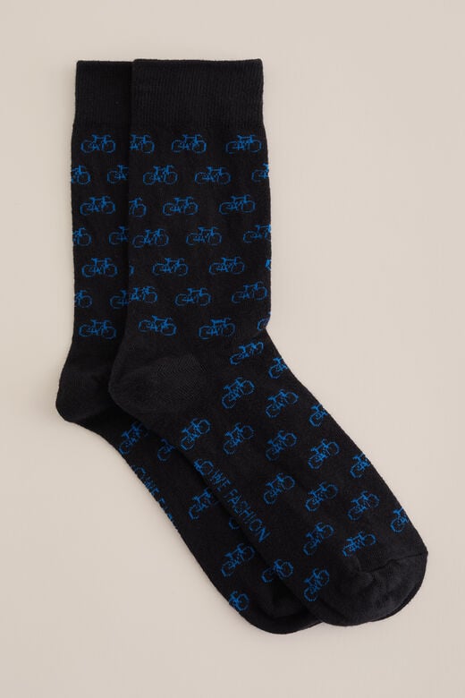 We Fashion Sokken Met Dessin Zwart