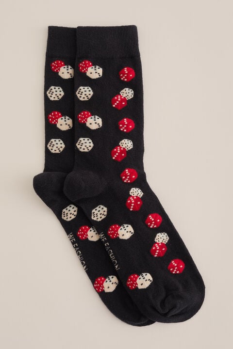 we fashion sokken met dessin Zwart