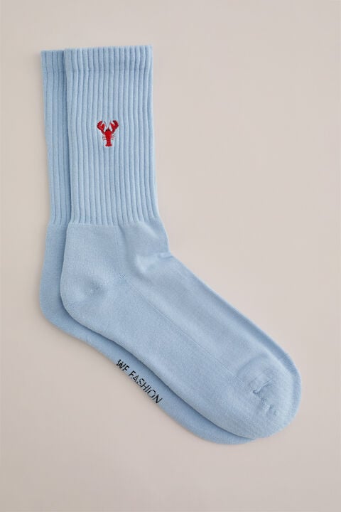 we fashion sokken met embroidery Lichtblauw