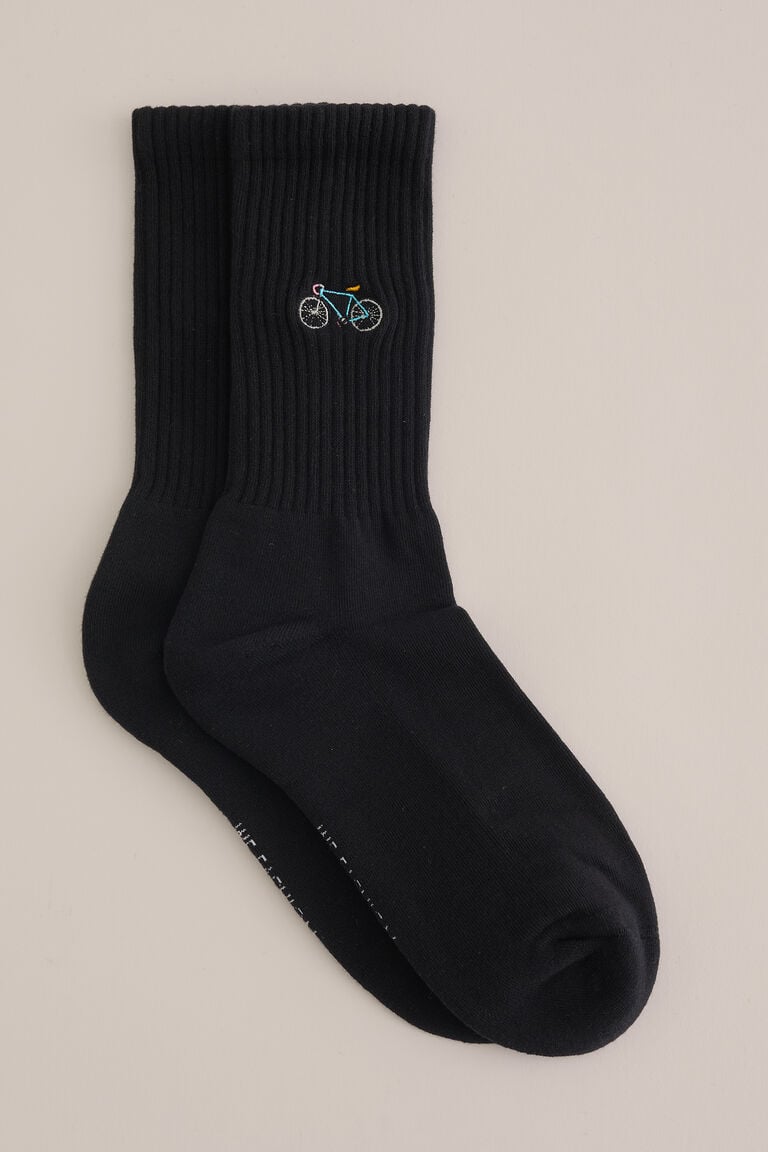 We Fashion Sokken Met Embroidery Zwart