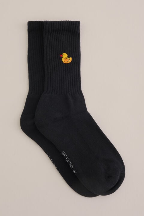 we fashion sokken met embroidery Zwart