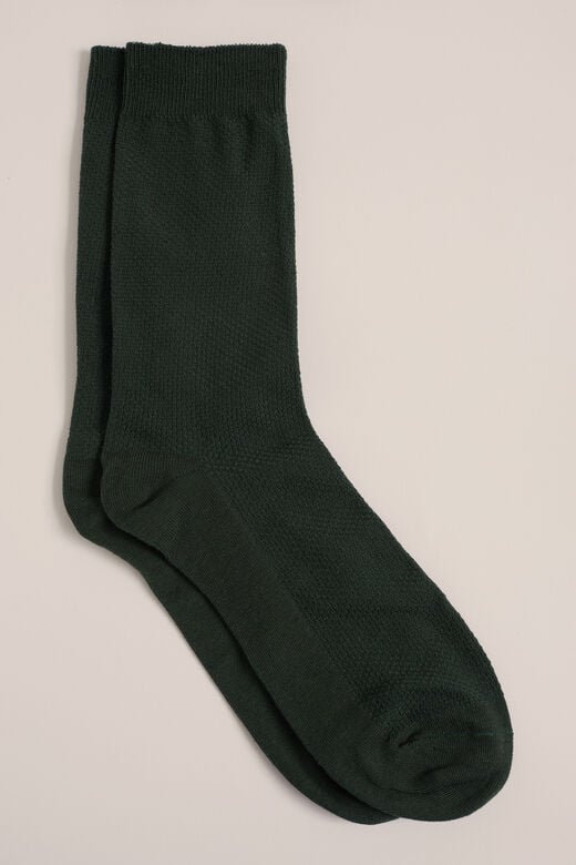 We Fashion Sokken Met Structuur Donkergroen