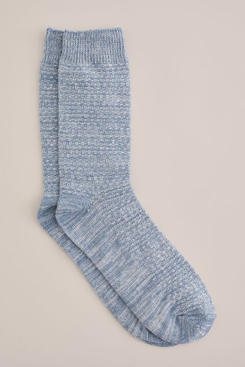 we fashion sokken met structuur Grijsblauw