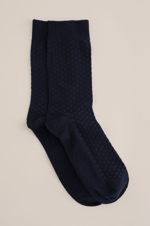 We Fashion Sokken Met Structuur Marineblauw