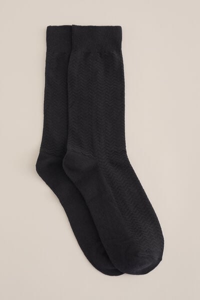 We Fashion Sokken Met Structuur Zwart