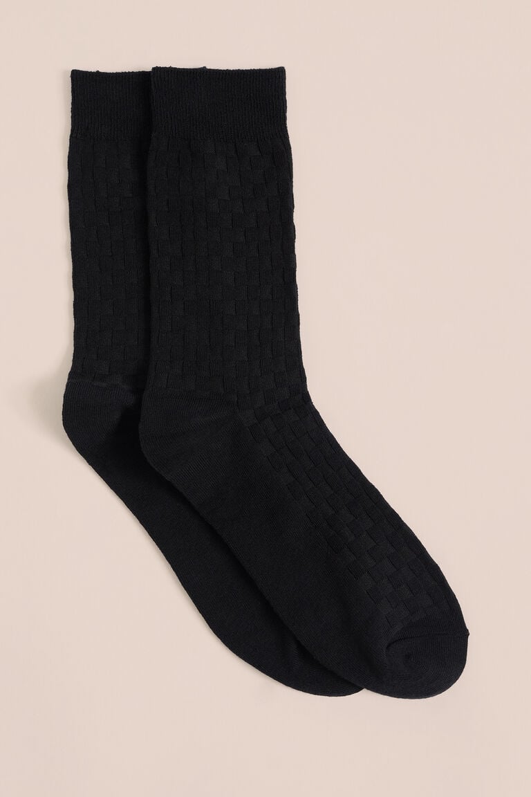 We Fashion Sokken Met Structuur Zwart