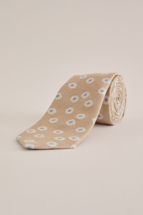 We Fashion Stropdas Met Dessin Beige