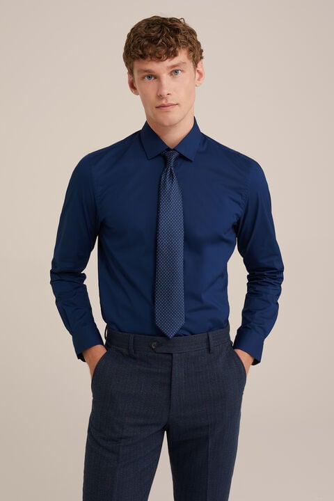 we fashion stropdas met dessin Donkerblauw