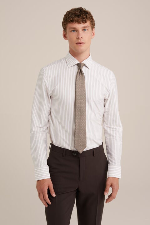 we fashion stropdas met dessin Donkerbruin