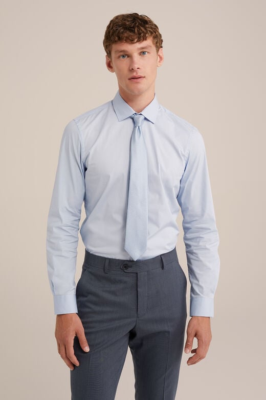 We Fashion Stropdas Met Dessin Lichtblauw