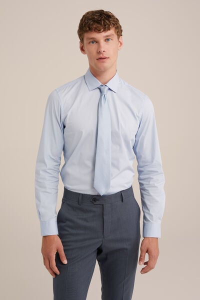 We Fashion Stropdas Met Dessin Lichtblauw