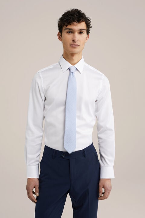 We Fashion Stropdas Met Dessin Lichtblauw