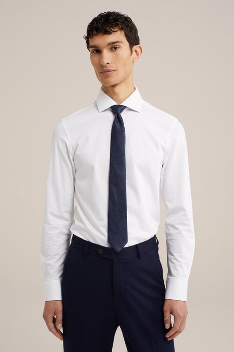 we fashion stropdas met structuur Donkerblauw