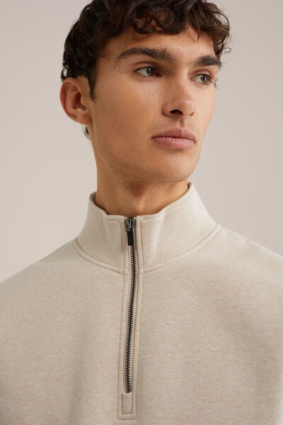 We Fashion Sweater Met Rits Beige