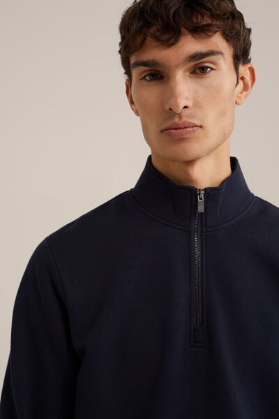 We Fashion Sweater Met Rits Donkerblauw