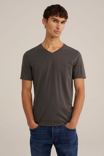 We Fashion T-shirt Donkergrijs Gemeleerd