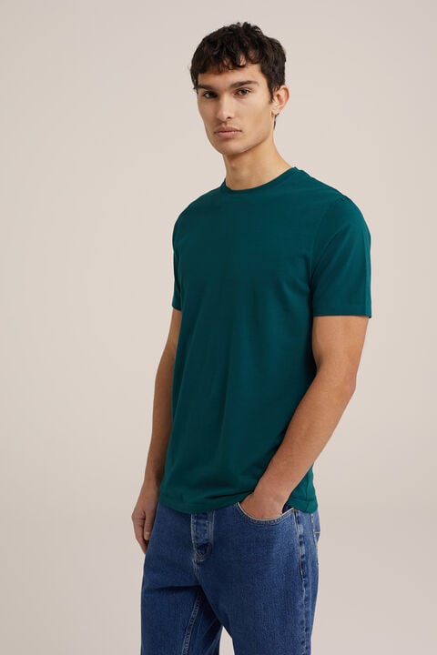 we fashion T-shirt Donkergroen