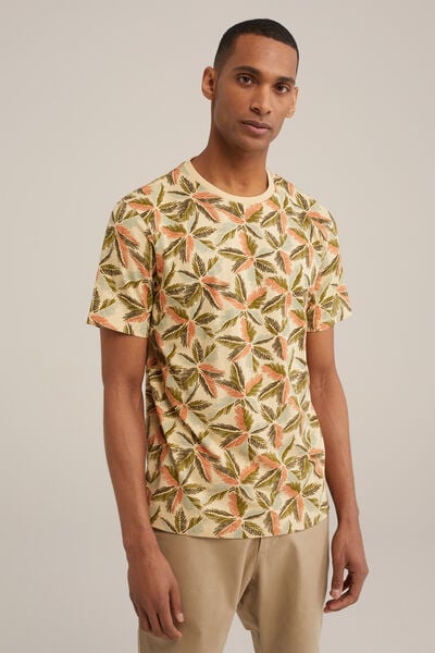 We Fashion T-shirt Met Dessin Beige