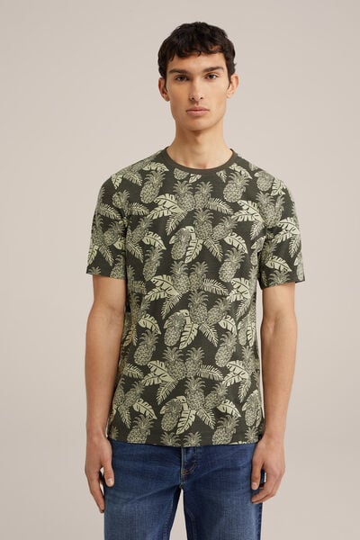 We Fashion T-shirt Met Dessin Donkergroen