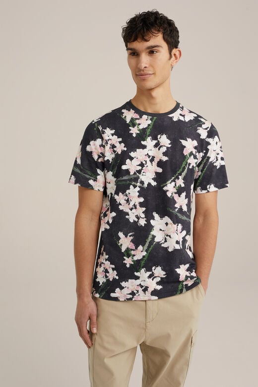 We Fashion T-shirt Met Dessin Grijs